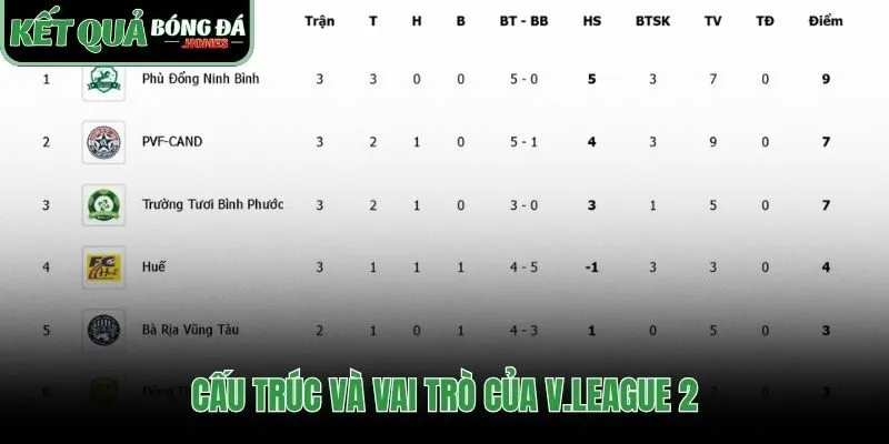 Cấu trúc vận hành và vai trò của hạng nhất VN